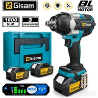 GISAM 1800 N·m koppel borstelloze elektrische slagmoersleutel 1/2 inch schroevendraaier draadloze sleutel elektrisch gereedschap voor Makita 18 V accupin