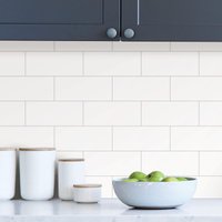 In Home Metro Tile Peel & Stick Backsplash - Pack of 1 - 46 cm Wide x 9 Ft Long Roll