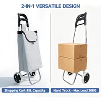 Strong bird 2026 Nieuw Model | Opvouwbare boodschappentrolley met ergonomisch handvat, grijs, groot formaat – Europees bestverkochte boodschappenkar met grote capaciteit en robuust ontwerp, geschikt voor senioren en supermarktgebruik
