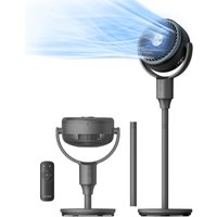 PELONIS staande ventilator, luchtcirculator, Ultra OmniFlow (135°+85° automatische oscillatie), stil, 3 snelheden, afstandsbediening, 6-uurs timer, geheugenfunctie, verstelbare hoogte, voor de slaapkamer
