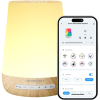 Momcozy Baby Sleep White Noise Machine (with Night Light), Toddler Sleep Trainer, 34 Built-in Soothing Sounds, Timer, APP Remote Control, Personalized Sleep Mode (Wood Grain), gifts for mom