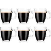 Bodum BISTRO Set of 6 - 350ml Coffee Glass Mugs