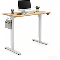 ochama Electric Standing Desk, Oak Colour, 120*60cm, Full Board Tabletop, 2-Level Memory Height, 70KG Load Capacity, UK Standard & CE Dual Certification, Eco-Friendly Tabletop, Desk for Office / Study / Gaming