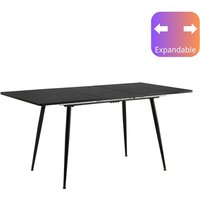 URBAN MEUBLE Black Wood Effect Extendable Dining Table
