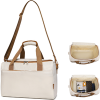 Kono 40x20x25cm Ryanair Under Seat Holdall, 20L Lightweight Cabin Hand Luggage for Travel and Commuting (Cream)