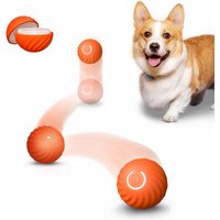 Petgravity Smart Bouncy Ball (for Small Dogs) 56 mm, Orange, USB-C Rechargeable, Smart Toy for Cats & Dogs, Pet Chase Game