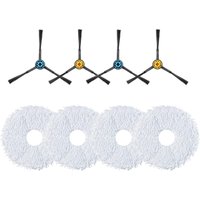 Eureka J12 Ultra-SB-MOP robotstofzuiger accessoireset, 4 stuks zijborstels & 4 stuks dweilpads
