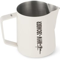 MHW-3BOMBER Latte Art Pitcher Stainless Steel Milk Frothing Pitcher Steamed Espresso Cup Barista Essentials (Cream White, 16.9oz/500ml) P5020W