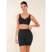 Feelingirl Seamless Comfort Mid Waist Tummy Control Ege-free Panties Shaping Shorts for Women 3XL/4XL Black, Couple Gift Perfect Gift