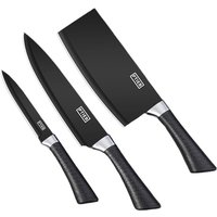 PLYS Three-Piece Kitchen Knife Set (Fruit Knife, Chef Knife, Slicing Knife)
