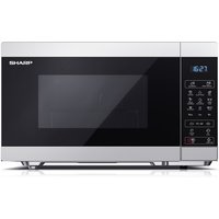 SHARP Digital Microwave with Grill - 28L, Silver, 900W with 1000W Grill Function, 11 Power Levels, ECO Mode, Defrost Function, YC-MG81U-S