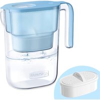 waterdrop Elfin Waterfilterkan met 3 Maanden Filter, 2,5 L, Filter om Kalkaanslag, Chloor, Loog, Koper in Water te Verminderen, Blauw (Vervangend Filter: WD-PF-01A Plus)