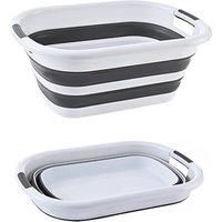 JORDAN&JUDY 40L Foldable Storage Basket with Dual Handles, Solid Design, Space-Saving