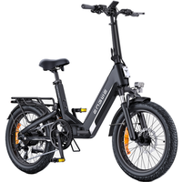 ENGWE L20 3.0 Boost elektrische fiets, met app, 48 V 13,5 Ah accu tot 135 km, koppelsensor en hydraulische remmen, 20 x 3,0 banden, oplaadtijd 2 uur - zwart