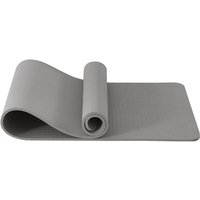 Miss Lulu Good Nite Yoga Mat Exercise Mats Workout Pilates Fitness Mat for Women Men Non-Slip Thick 10mm High Density Gymnastics Mats with Carry Strap Tpe 183 x 61 x 1cm (Green/Black) Grey
