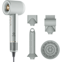 WOOX elektrische haardroger met hoge snelheid, 1600 W, 3 blaassnelheden, 3 temperatuurniveaus, met magnetisch accessoire, MX0202