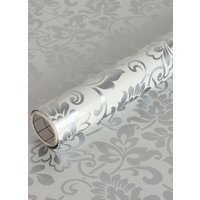 Fablon Sticky Back Plastic Heritage Silver 0.45x2m