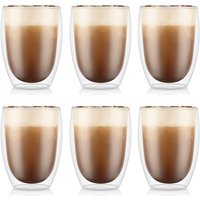 Bodum PAVINA Set of 6 - 350ml Double Walled Thermo Glasses - Medium