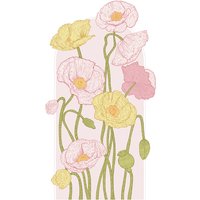 Floral wall stickers, peelable wallpaper murals, suitable for girls' bedrooms and living rooms,2 sets of poppy flowers