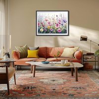 JU7CER 5D Diamond Painting Kit - Floral Pattern | DIY for Adults Beginners & Kids | Crystal Cross Stitch Wall Decor 12×16 Inches (30×40cm)