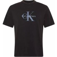 Calvin Klein Men's Washed Cotton Monogram T-Shirt - Black