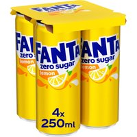 Fanta Lemon Soda - 4 x 250 ml