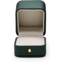 Oirlv Gorgeous Blackish Green Ring Pendant Box Premium Leather Jewelry Display Engagement Wedding Keepsake Gift Box for Proposal,Engagement, Wedding, Bridal Ring Box Case Withe Metal Snap Button, New Year Sale , Top gift picks