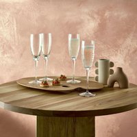 Luigi Bormioli Michelangelo Masterpiece Champagne Processo Flute Glasses, 200ml, Set of 4
