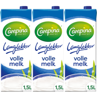 Campina Langlekker Volle Melk - 1,5 L x3