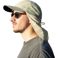 TOP-EX Men's Sunblock Waterproof Adjustable Baseball Cap with Neck Flap M/L Beige