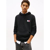 Tommy Hilfiger TJM REG ESSENTIAL FLAG HOOD EXT Heren Hoodie Zwart XXL