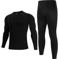 BAMBOO COOL Men's Thermal Underwear with Soft Fleece Lined Base Layer Cold Weather Top Bottom Gift Set XXL