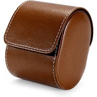 Oir Luxury Leather Watch Storage Box Travel Single Watch Case Watch Gift Box for Christmas Anniversary Birthday(Brown)