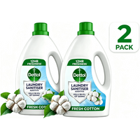 Dettol Laundry Cleanser, Fresh Cotton, 2.5l (2 Packs)