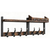 JU7CER Kitchen and bathroom storage hanging rack Wall-mounted Kitchen & Bathroom Storage Rack, Multifunctional Storage Hanger, Modern Style, Multifunctional Hook Rail 43 centimeters in length Ideal for Home