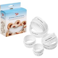 Tala Reversible Pastry and Cookie Cutters, Perfect for Pastry, Cookie Dough, Biscuits, Scones and Many More, Double Edged for Both Fluted and Straight Cut, 6 Pieces with Sizes from 48mm to 98mm
