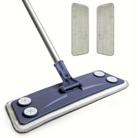 emmama Professional Microfiber Mop for Hardwood, Laminate, Tile Floor Cleaning, 4 Sections 61 inch long Handle, Includes 2 Washable Mop Pads, Household Items For Home, Household Must Haves Cleaning Tools