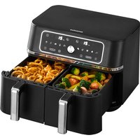 Ochama Dual-Chamber Air Fryer, 9 L Large Capacity, Home Food Processor, Zone Cooking with Precise Temperature Control, 10-in-1 Multifunctional, Home Fryer and Oven