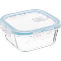 5five Glazen opbergdoos - 0,8 L, blauw, 16 x 16 x 7,1 cm
