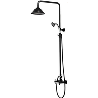 Homary Chester Rainfall Showerhead with Handheld Shower Exposed Shower System Antique Black