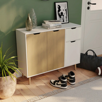 Vida Designs Sideboard 3 Doors 1 Drawer White/Oak Effect