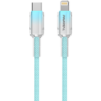 PAVAREALQ51PD 27 W ultrasnelle oplaadkabel geschikt voor het snel opladen van iPhone 7-14 serie telefoons groen 1 meter