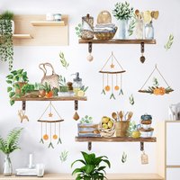 Tropical Vine Plant Potted Stickers with Butterfly & Flower Designs - Ideal for Living Room, Bedroom & Office,Hanging vines