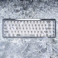 Lofree OE907 65% Mechanical Keyboard, QWERTY US layout, Jellyfish Switches, Transparent 68-Key, Bluetooth 5.1/Wired Dual-Mode, White Backlight Gaming Keyboard for Mac/Windows/Android