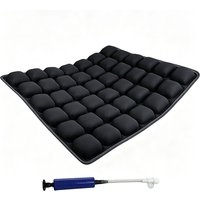 JORDAN&JUDY Inflatable Seat Cushion with Pump,Pressure-Relief Air Cushion for Home,Car & Office,Black
