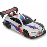 1:24 BMW Style 4WD RC Drift Race Car 2.4G Proportional Remote Control Sport Vehicle, Dual Swap Drift & Racing Tires with Full LED Lights, 50M Long Range Indoor Hobby Toy Gift for Teens Kids Ages 8+ One piece in white.