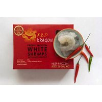 Red Dragon Peeled and Deveined 26-30/lb Block Raw Prawns 900g