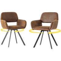 URBAN MEUBLE Eetkamerstoel California suede (set van 2)