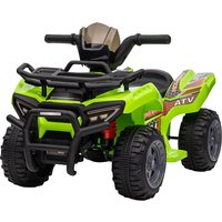 370-189V70GN HOMCOM 6V Kids Electric Ride on Car Toddlers Quad Bike All Terrain Vehicle Toy With Music for 18-36 Months Green