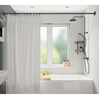 Croydex Shower Curtain Plain Proseal® White 200x200cm